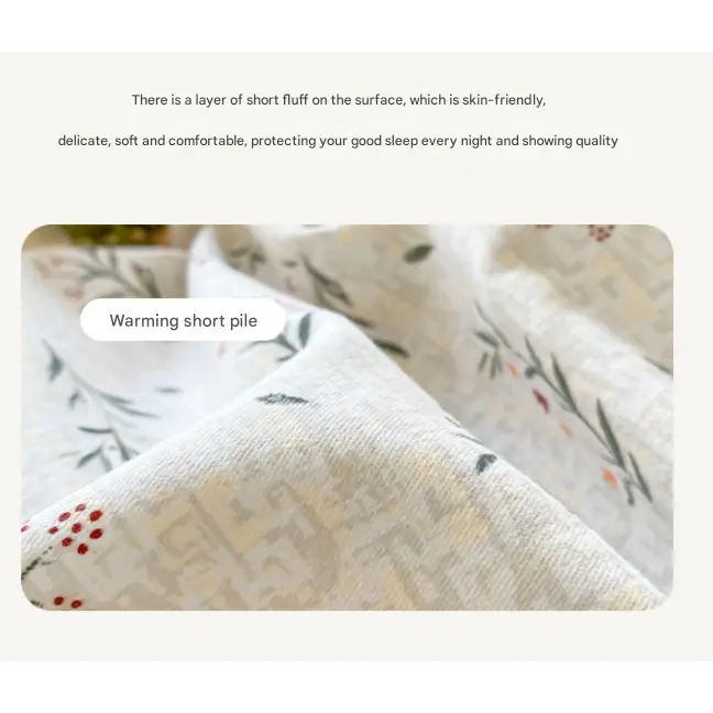 Striped Checkered Pattern Thick Brushed Cotton 4-Piece Bed Sheet Set (1.5m Bed) - Fits 200x230cm Duvet - Home & Garden