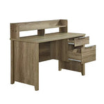 Study Desk with 2 Drawers Natural Wood like MDF Office Desk Table - Furniture > Office
