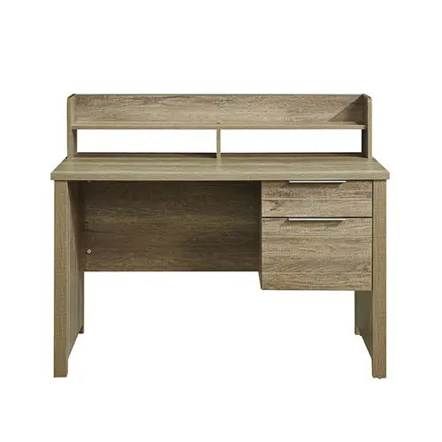 Study Desk with 2 Drawers Natural Wood like MDF Office Desk Table - Furniture > Office