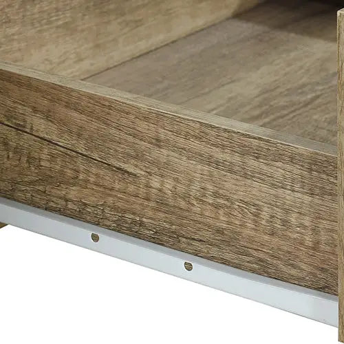 Study Desk with 2 Drawers Natural Wood like MDF Office Desk Table - Furniture > Office