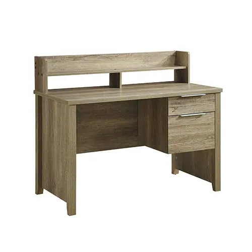Study Desk with 2 Drawers Natural Wood like MDF Office Desk Table - Furniture > Office