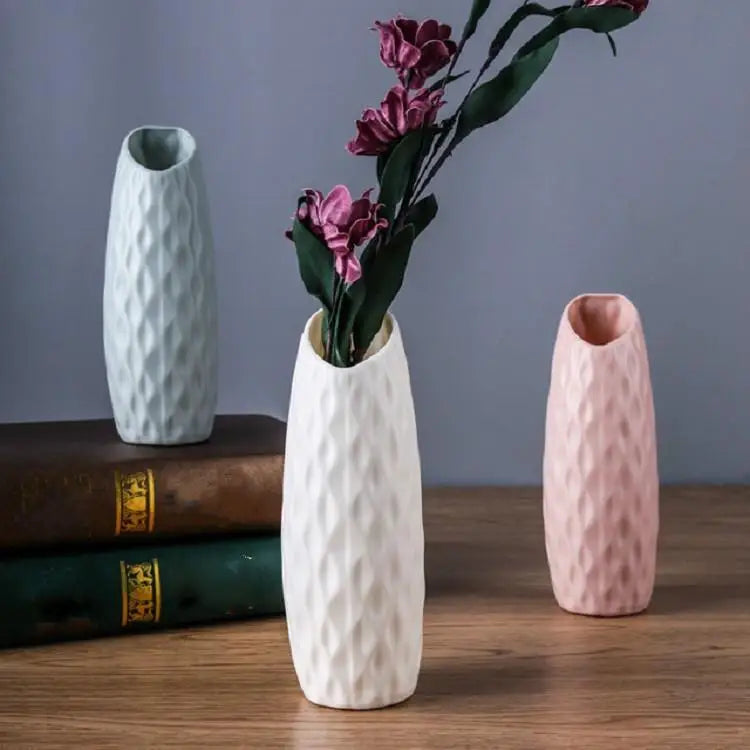 Sturdy Plastic Vase for Creative Display - Drop-resistant - Pink - Home & Garden > Decor > Vases & Table Decor