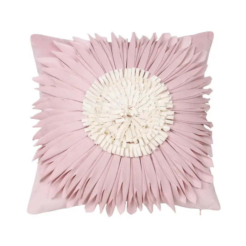 Style 1 Pink 3D Floral Cushion Covers - Modern Luxury Decorative Throw Pillow Covers for Living Room(Without Pillow