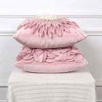 Style 3 Pink 3D Floral Cushion Covers - Modern Luxury Decorative Throw Pillow Covers for Living Room(Without Pillow