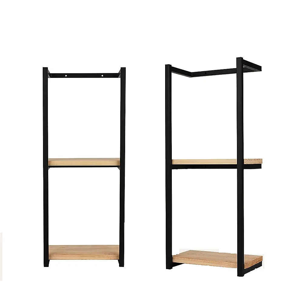Stylish Bathroom Towel Storage Rack with Wooden Shelves - Home & Garden > DIY > Kitchen & Bathroom DIY