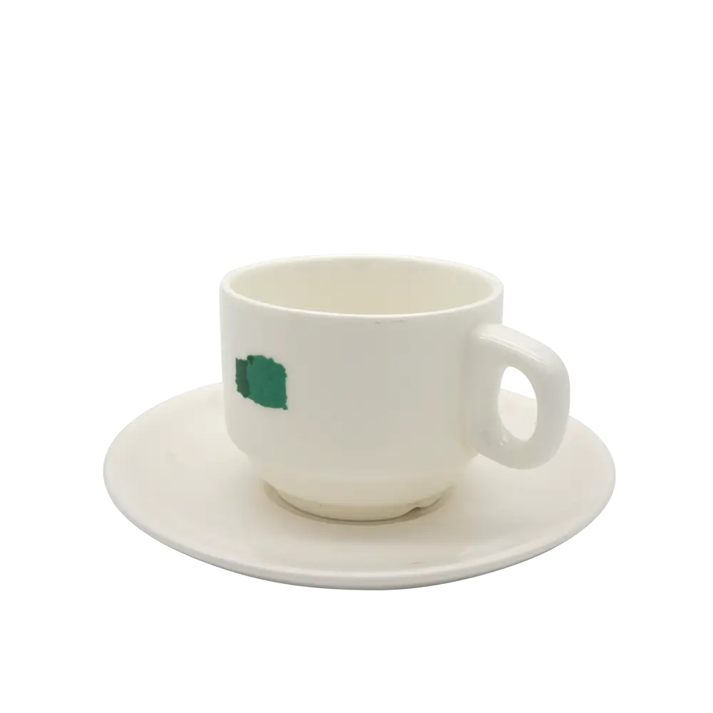 Summer Block Cup and Saucer - 200ml - Home & Garden > Decor