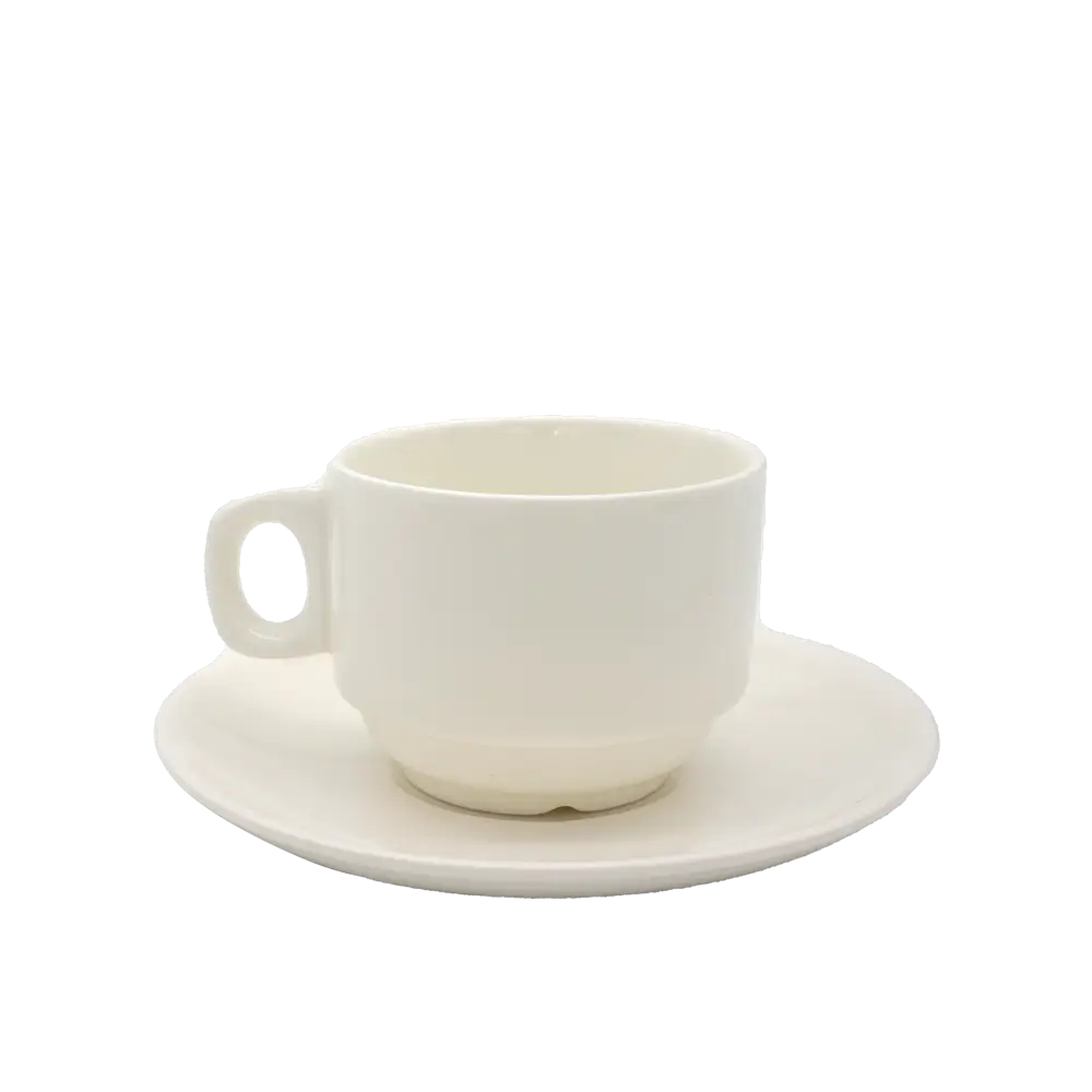 Summer Block Cup and Saucer - 200ml - Home & Garden > Decor