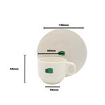Summer Block Cup and Saucer - 200ml - Home & Garden > Decor