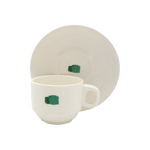 Summer Block Cup and Saucer - 200ml - Home & Garden > Decor