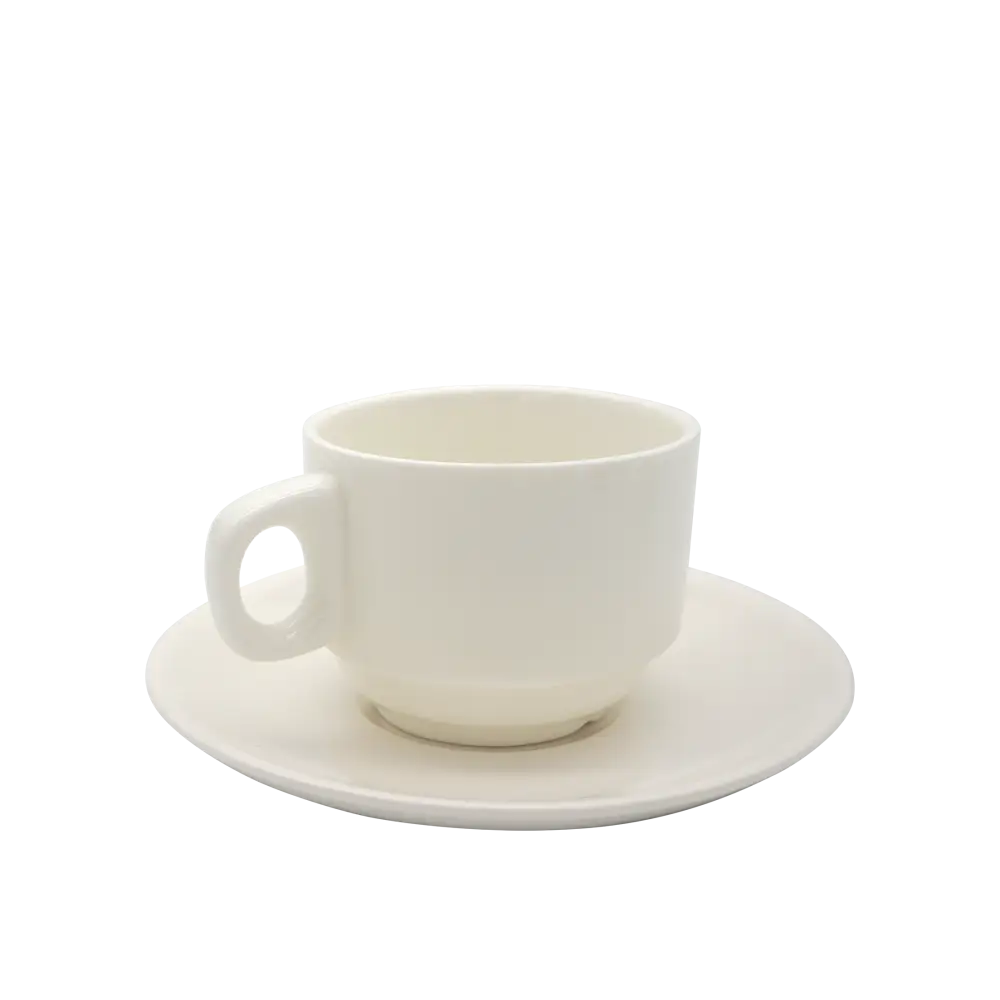 Summer Block Cup and Saucer - 200ml - Home & Garden > Decor