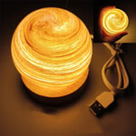 Sunset LED Planet Night Light with Wooden Base USB Rechargeable - Home & Garden > Lighting > Night Lights & Ambient