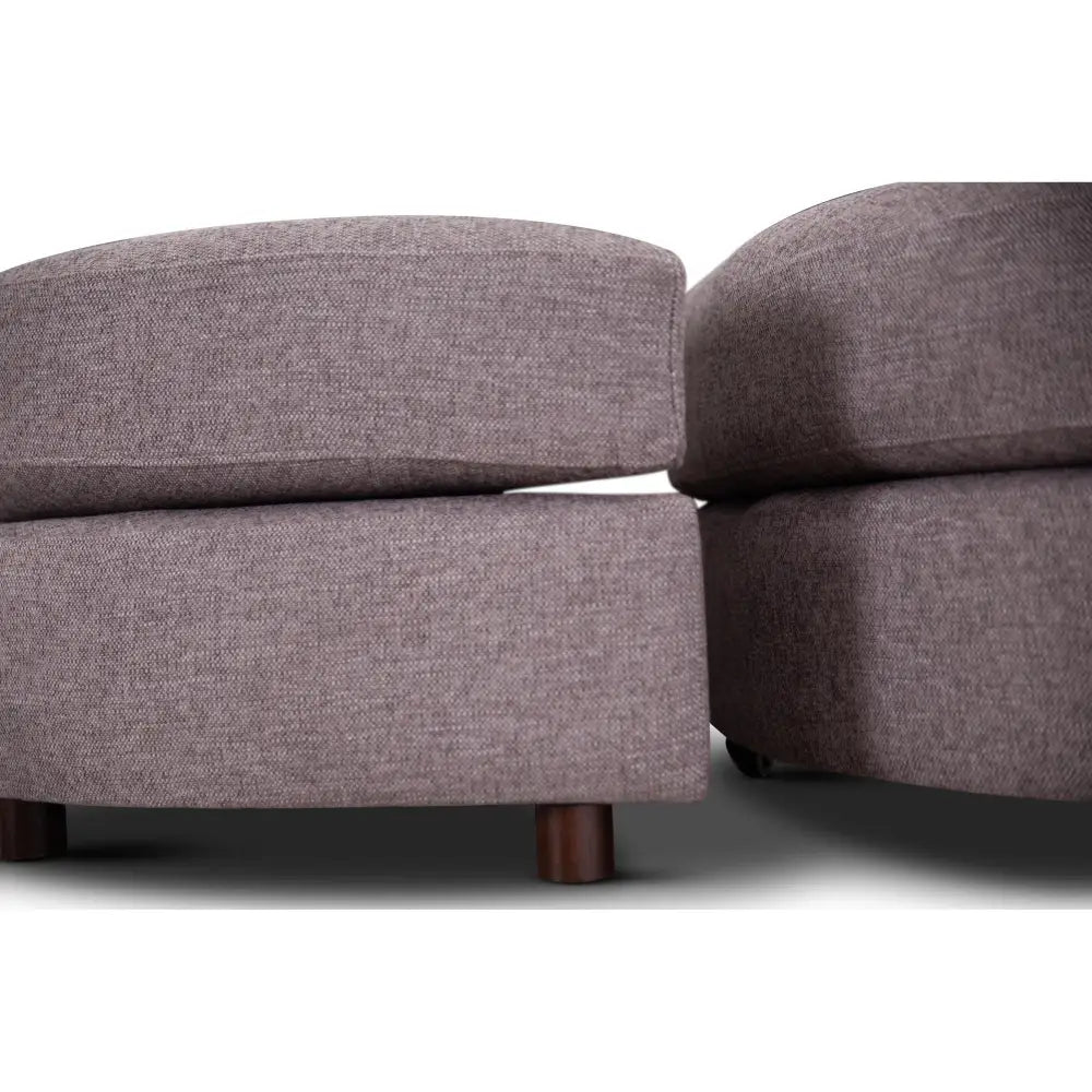 Sunshine Single Sofa Chair Fabric Swivel Ottoman - Grey - Furniture > Bar Stools & Chairs > Arm Chairs & Recliners