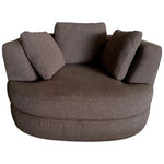 Sunshine Single Sofa Love Chair Fabric Swivel Armchair - Grey - Furniture > Sofas