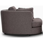 Sunshine Single Sofa Love Chair Fabric Swivel Armchair - Grey - Furniture > Sofas
