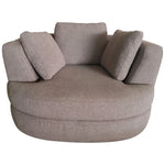Sunshine Single Sofa Love Chair Fabric Swivel Armchair - Steel - Furniture > Sofas