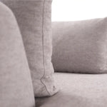 Sunshine Single Sofa Love Chair Fabric Swivel Armchair - Steel - Furniture > Sofas