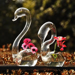 Swan Flower Vases - Home Decor Wedding Gifts Glass Crafts - Home & Garden > Decor > Vases & Table Decor
