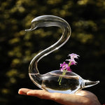Swan Flower Vases - Home Decor Wedding Gifts Glass Crafts - Home & Garden > Decor > Vases & Table Decor