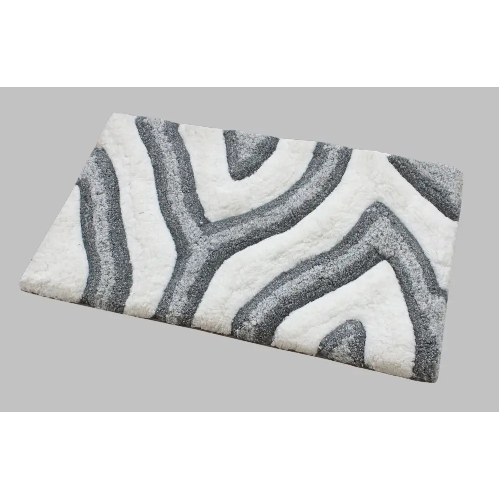 Swirl 3D Design Tufted Soft Pile Bathmat - 50x80 - Home & Garden > Rugs