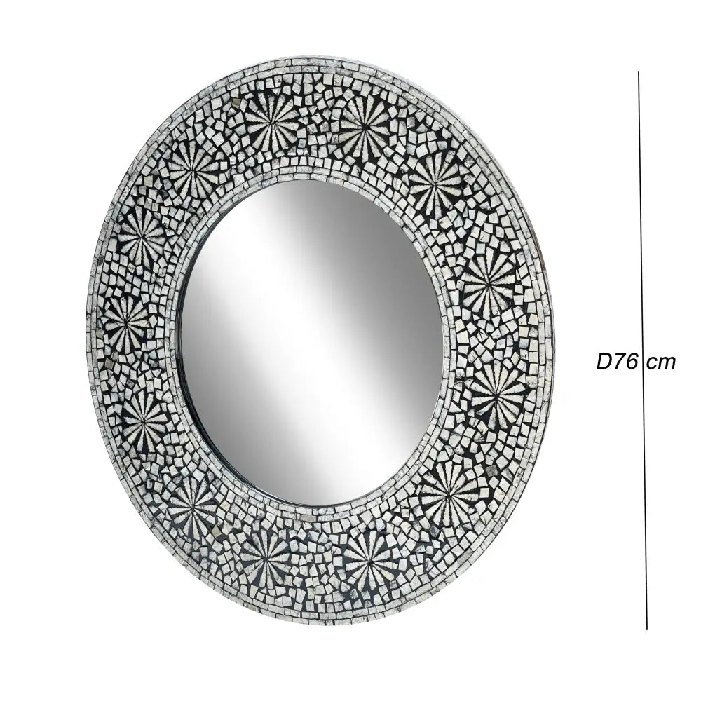 SWIRL MOTHER OF PEARL HAND MADE MIRROR - Home & Garden > Decor > Mirrors