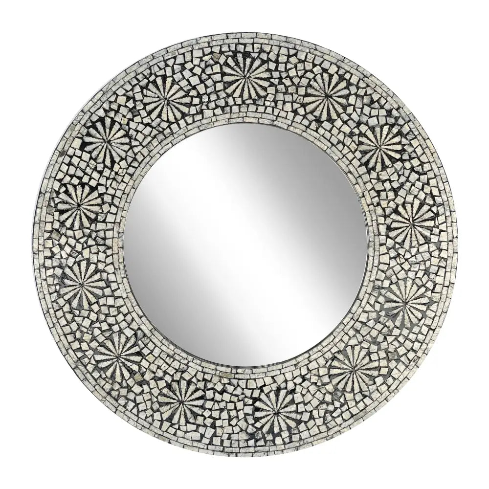 SWIRL MOTHER OF PEARL HAND MADE MIRROR - Home & Garden > Decor > Mirrors