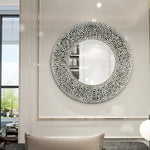 SWIRL MOTHER OF PEARL HAND MADE MIRROR - Home & Garden > Decor > Mirrors