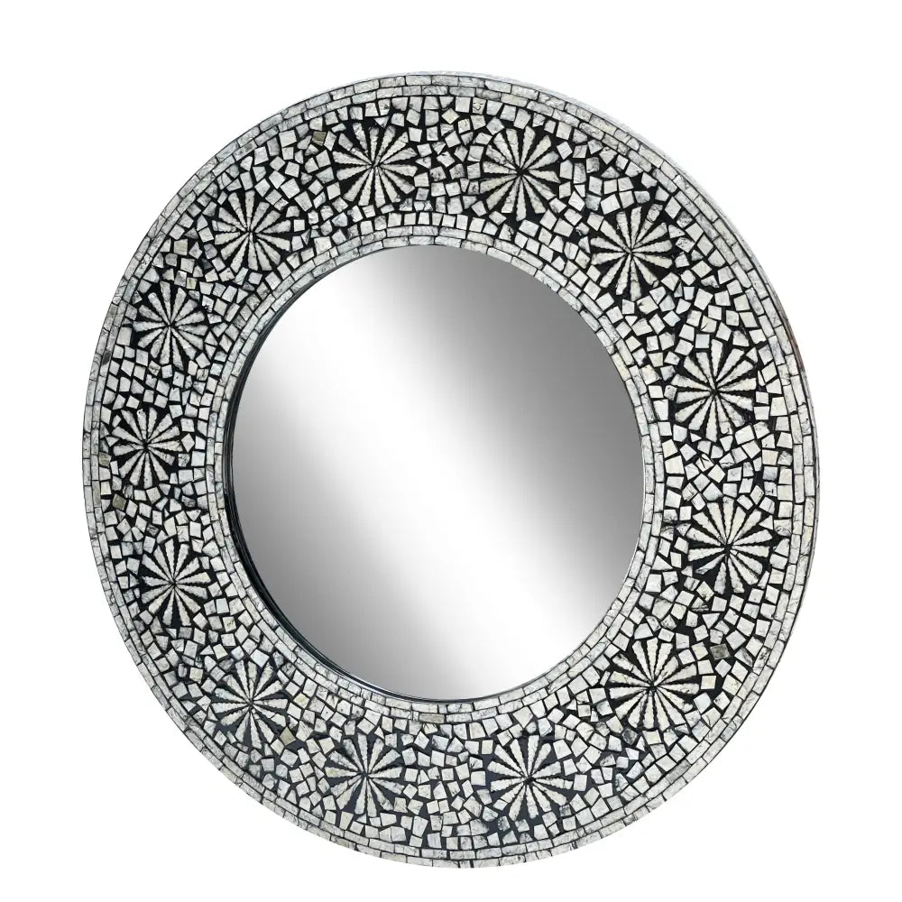 SWIRL MOTHER OF PEARL HAND MADE MIRROR - Home & Garden > Decor > Mirrors