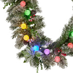 Swishmas 274cm Snowy Crown Pine Pre-Lit Multicolour Christmas Garland - Occasions > Christmas > Christmas Wreaths &
