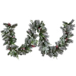 Swishmas 274cm Snowy Crown Pine Pre-Lit Multicolour Christmas Garland - Occasions > Christmas > Christmas Wreaths &