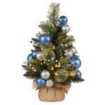 Swishmas 61cm Blue Collection Pre-Lit Tabletop Christmas Tree - Occasions > Christmas > Christmas Trees