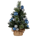 Swishmas 61cm Blue Collection Pre-Lit Tabletop Christmas Tree - Occasions > Christmas > Christmas Trees