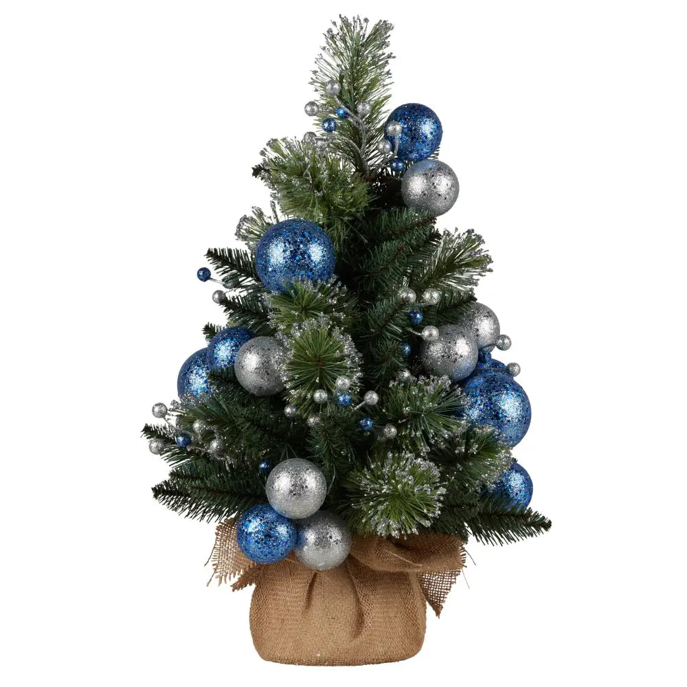 Swishmas 61cm Blue Collection Pre-Lit Tabletop Christmas Tree - Occasions > Christmas > Christmas Trees