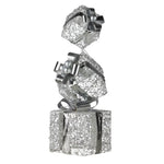 Swishmas 83cm Triple Christmas Silver Giftbox Stack Display with Lights - Occasions > Christmas > Christmas Decorations