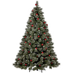 Swishmas Snowy Bristle 2.3m Multicolour Pre-Lit Christmas Tree with 1587 Tips - Occasions > Christmas > Christmas Trees