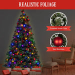 Swishmas Snowy Bristle 2.3m Multicolour Pre-Lit Christmas Tree with 1587 Tips - Occasions > Christmas > Christmas Trees
