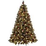 Swishmas Snowy Bristle 2.7m Multicolour Pre-Lit Christmas Tree with 2870 Tips - Occasions > Christmas > Christmas Trees