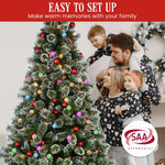 Swishmas Snowy Bristle 2.7m Multicolour Pre-Lit Christmas Tree with 2870 Tips - Occasions > Christmas > Christmas Trees