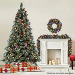 Swishmas Snowy Bristle 2.7m Multicolour Pre-Lit Christmas Tree with 2870 Tips - Occasions > Christmas > Christmas Trees