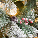 Swishmas Snowy Crown Pine 2.7m Multicolour Pre-Lit Christmas Tree with 2429 Tips - Occasions > Christmas > Christmas
