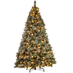 Swishmas Snowy Crown Pine 2.7m Multicolour Pre-Lit Christmas Tree with 2429 Tips - Occasions > Christmas > Christmas