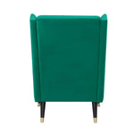Sylvia Set of 2 Accent Sofa Arm Chair Fabric Uplholstered Lounge Couch - Green - Furniture > Sofas