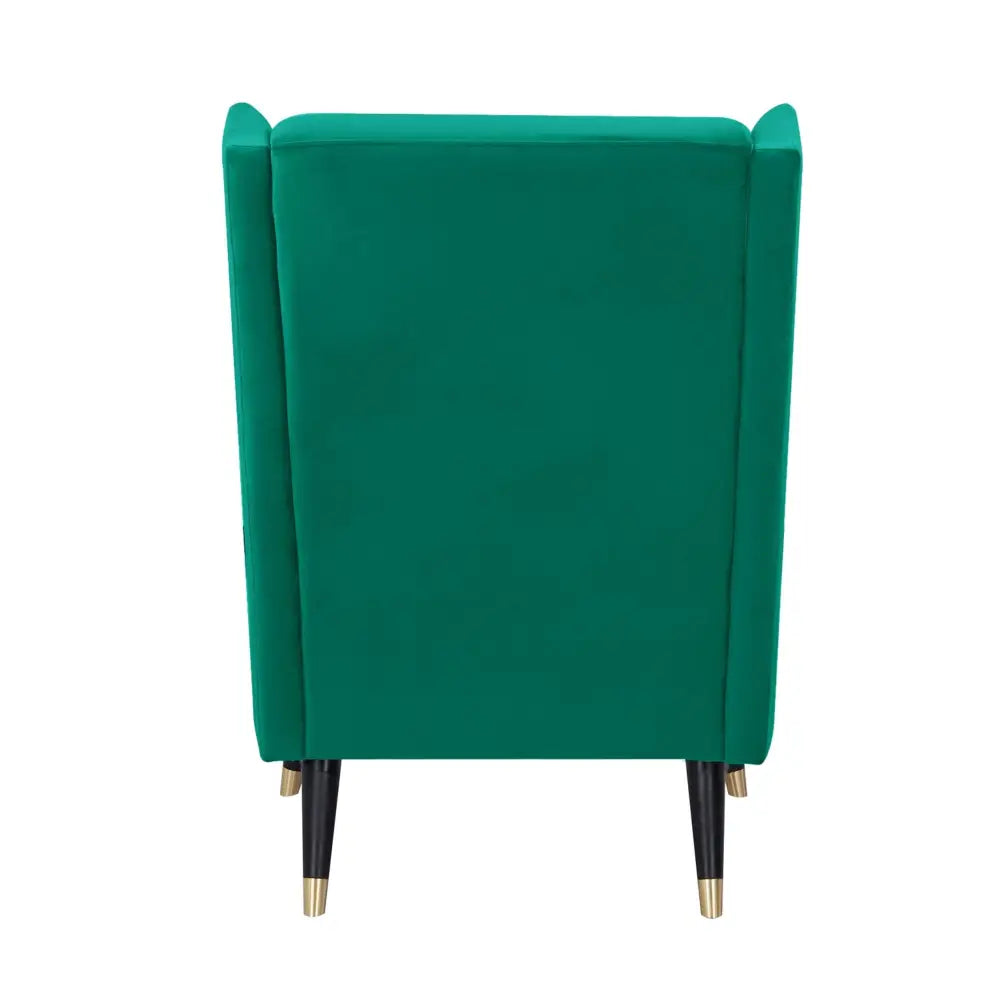 Sylvia Set of 2 Accent Sofa Arm Chair Fabric Uplholstered Lounge Couch - Green - Furniture > Sofas
