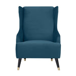 Sylvia Set of 2 Accent Sofa Arm Chair Fabric Uplholstered Lounge Couch - Navy - Furniture > Sofas