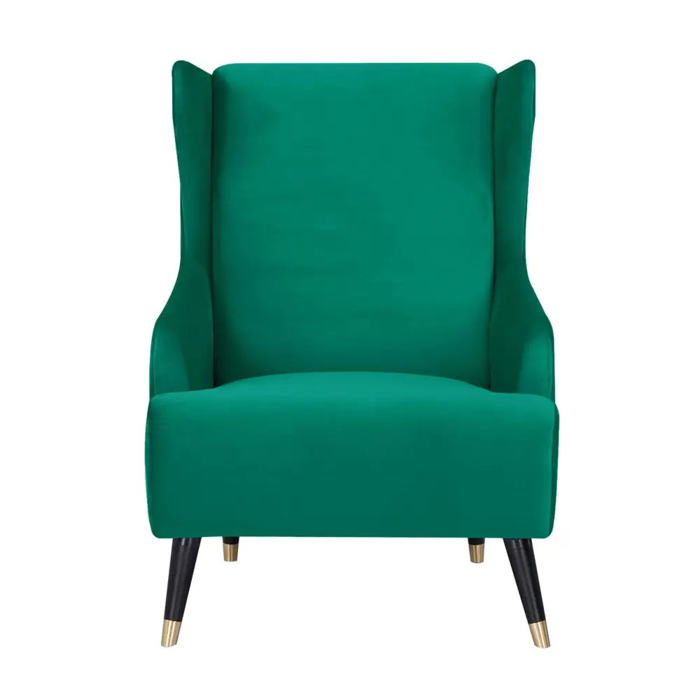 Sylvia Set of 2 Accent Sofa Arm Chair Fabric Uplholstered Lounge Couch - Green - Furniture > Sofas