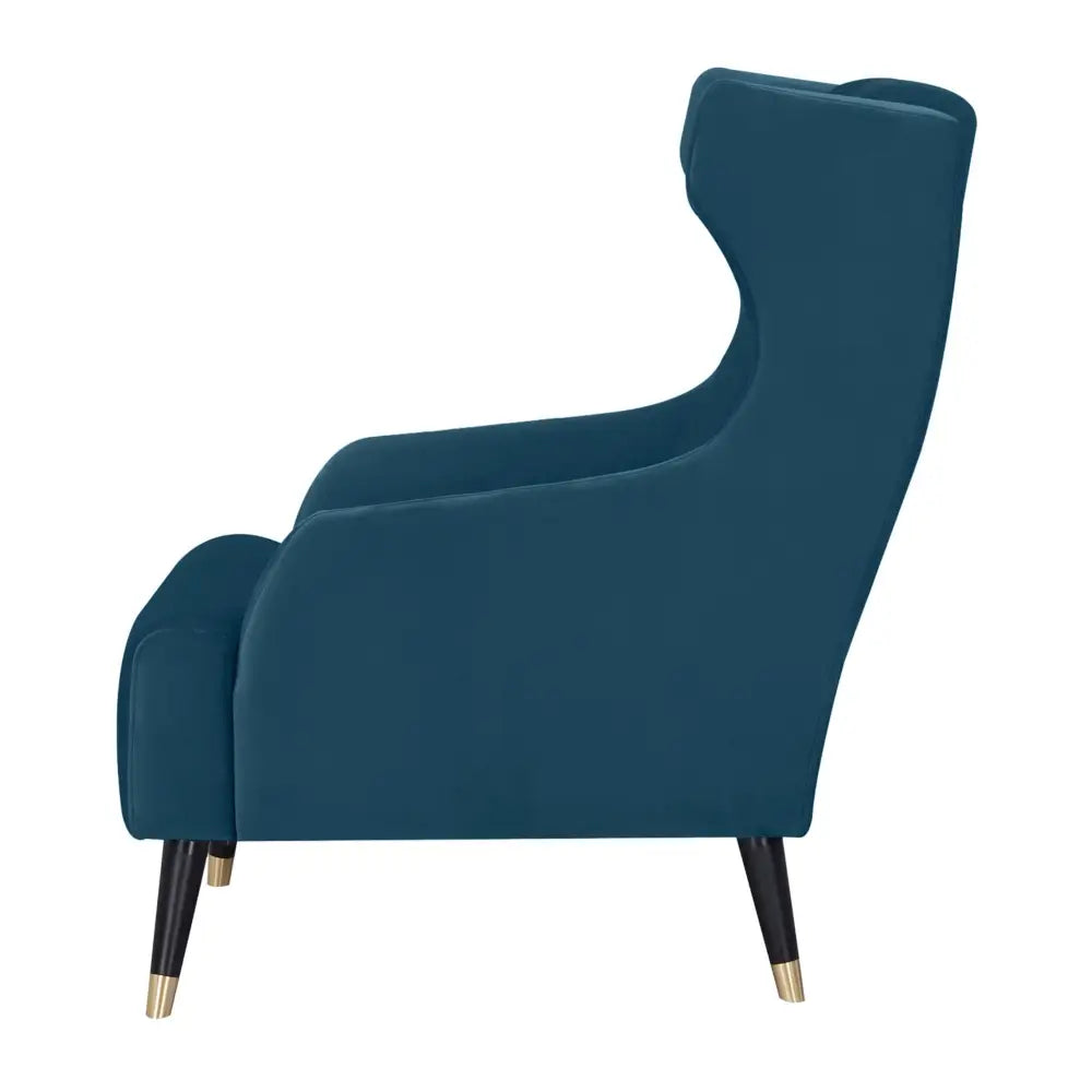 Sylvia Set of 2 Accent Sofa Arm Chair Fabric Uplholstered Lounge Couch - Navy - Furniture > Sofas