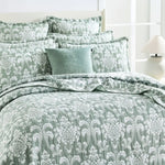 Tahlia Jacquard Jade Coverlet Set by Renee Taylor Queen/King - Home & Garden > Bedding > Bed Sheets