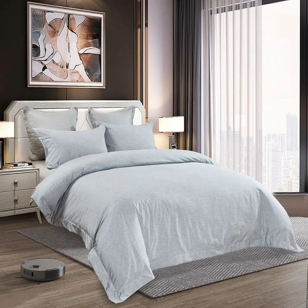 Tailored Super Soft Quilt Cover Set - Super King Size - Home & Garden > Bedding