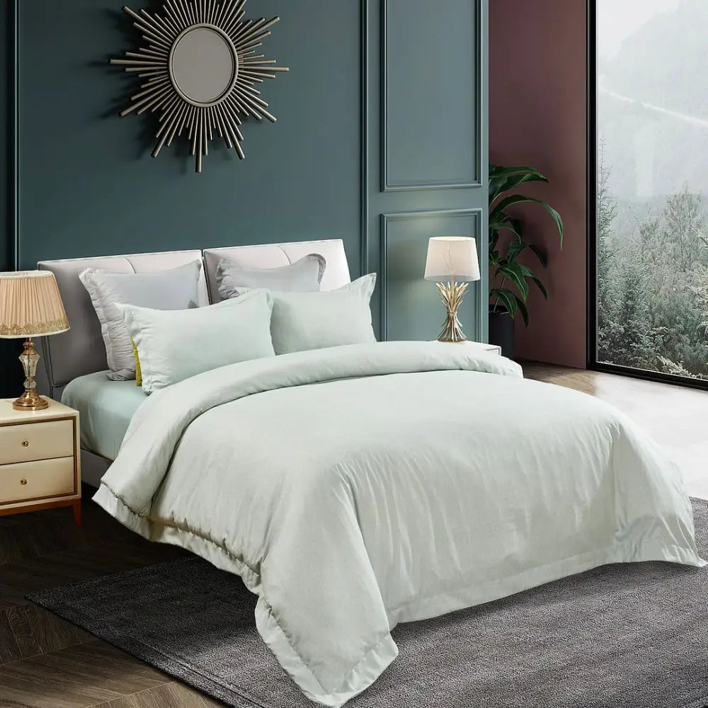 Tailored Super Soft Quilt Cover Set - King Size - Home & Garden > Bedding