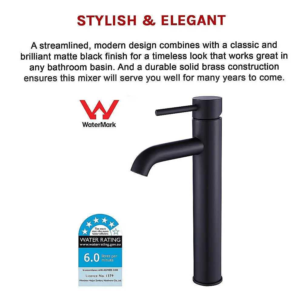 Tall Basin Mixer Tap Faucet -Kitchen Laundry Bathroom Sink - Furniture > Bathroom > Tap & Sink Accessories