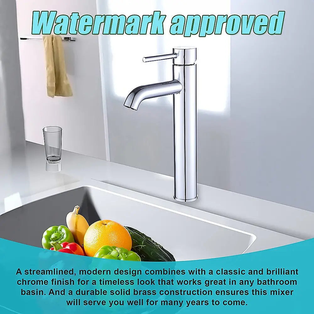 Tall Basin Mixer Tap Faucet -Kitchen Laundry Bathroom Sink - Furniture > Bathroom > Tap & Sink Accessories